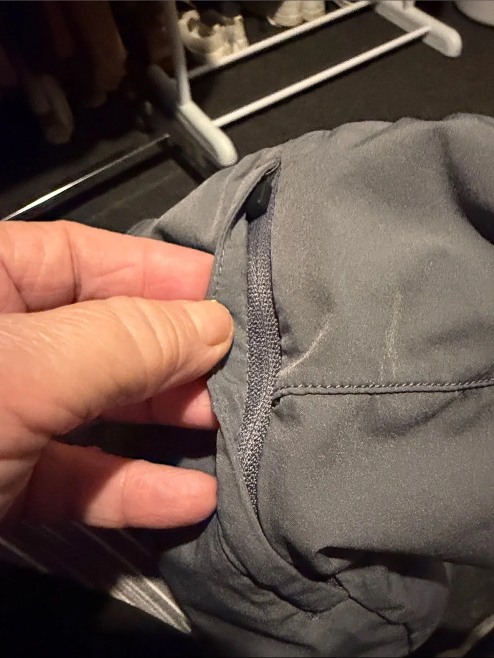 Tailored Athlete Training Shorts Size Medium Gray Zipper Pockets Lined